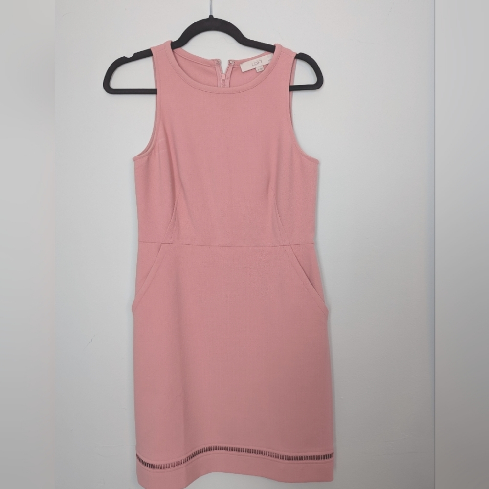 LOFT pink sheath dress 4P